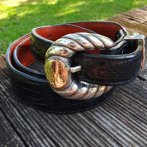 A. HYKES 14k Sterling Gator Belt Rare Ventage - Picture 2 of 8